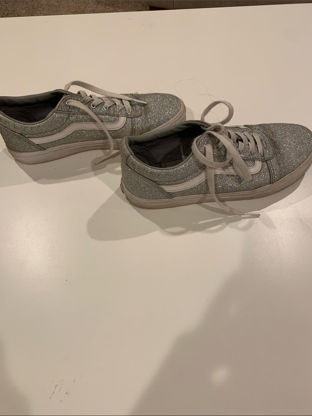 Vans Silver Glitter Old Skool Sneakers